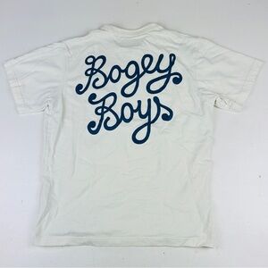 Bogey Boys Golf White Thick Cotton Graphic T-Shirt Heavyweight Tee Men’s Small